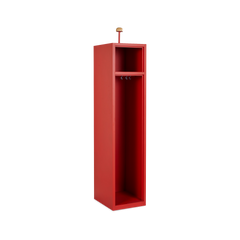 Feuerwehrschrank (1 Abteil) 500 mm Tief – Feuerrot