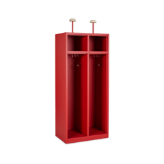 Feuerwehrschrank (2 Abteile) 500 mm Tief – Feuerrot