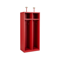 Feuerwehrschrank (2 Abteile) 500 mm Tief – Feuerrot