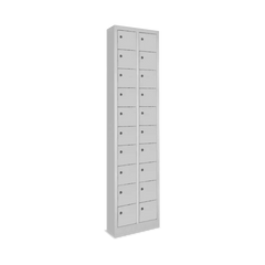 Stahl-Wertfachschrank | 20 Fächer – Lichtgrau